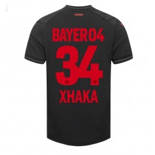 Bayer Leverkusen Granit Xhaka #34 Hjemmedrakt 2023-24 Kortermet